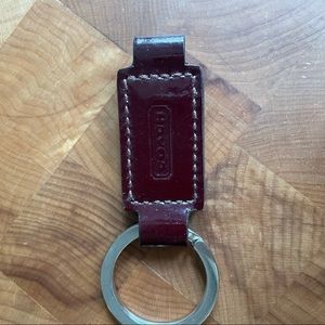 Leather Coach Keychain